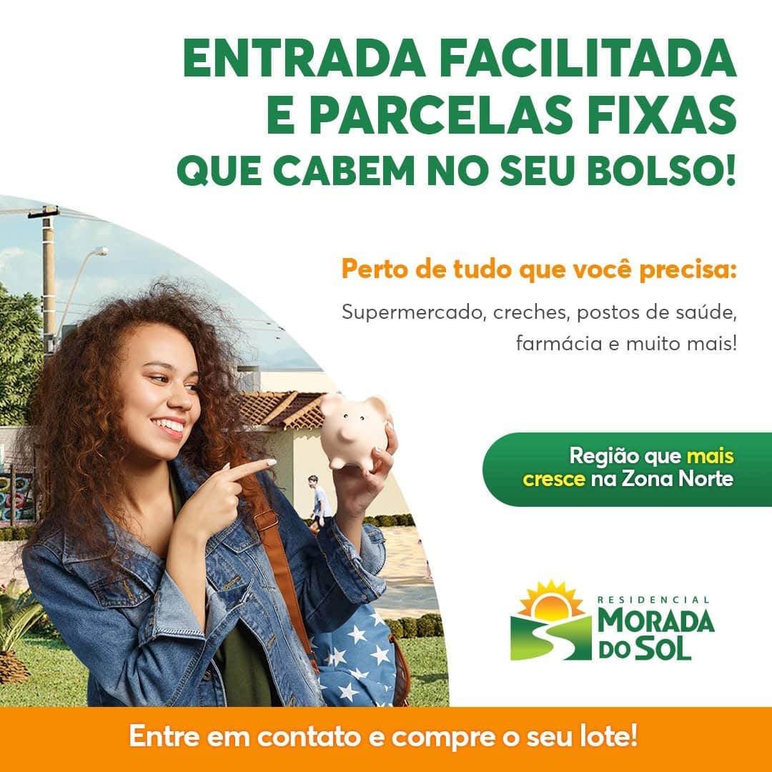 Terreno Morada do Sol Vende, Terreno em bairro aberto Morada do Sol Vende